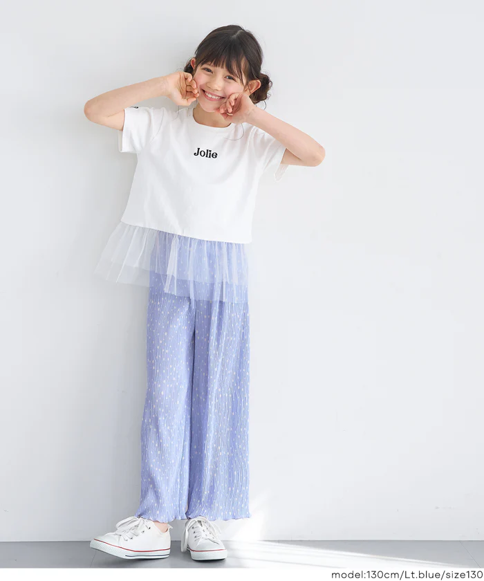 親子お揃い楊柳プリーツドットパンツ キッズ メール便可 - Image 12