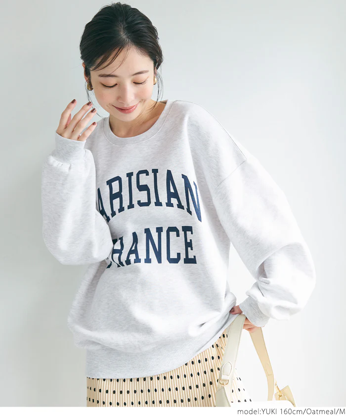 セール★1990円→1290円  ポリエステルコットン裏起毛アソートカレッジスウェットトップス レディース メール便不可 - Image 12