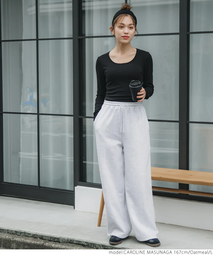 セール★2490円→1490円 裏起毛ワイドパンツ レディース メール便不可 - Image 14