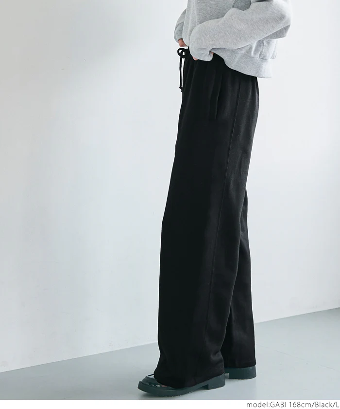 セール★2490円→1490円 裏起毛ワイドパンツ レディース メール便不可 - Image 5