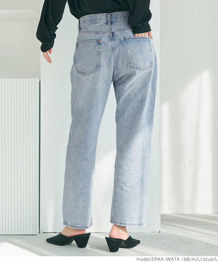 セール★3690円→990円 ウォッシュドデニムテーパードパンツ レディース メール便不可 coca コカ - Image 3