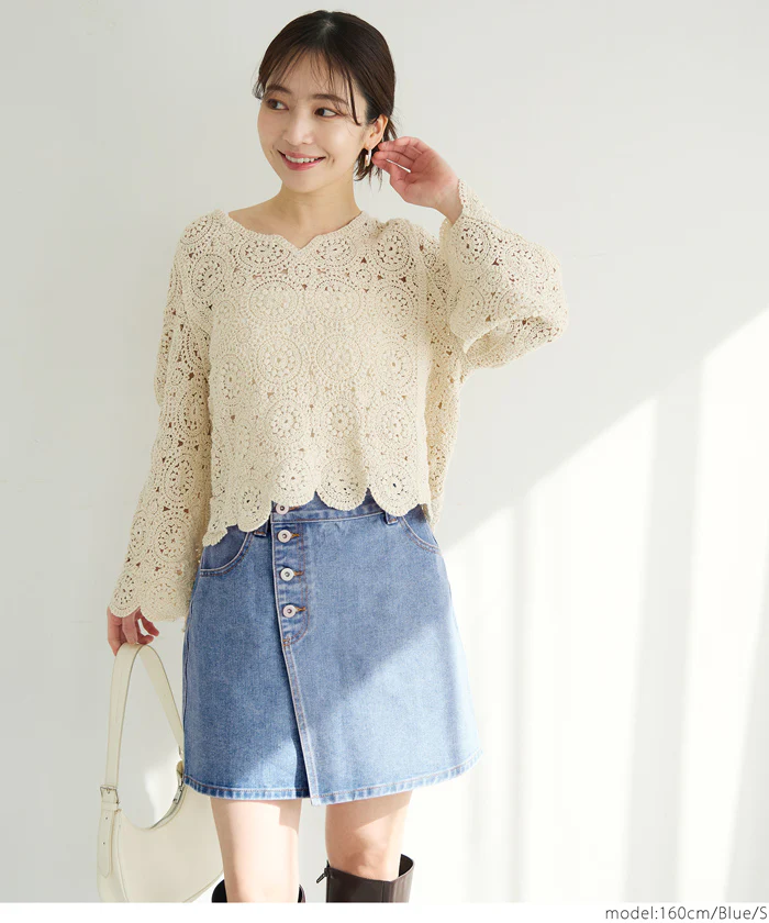 セール★2690円→550円 ボタンデニムミニスカート レディース メール便不可 - Image 6