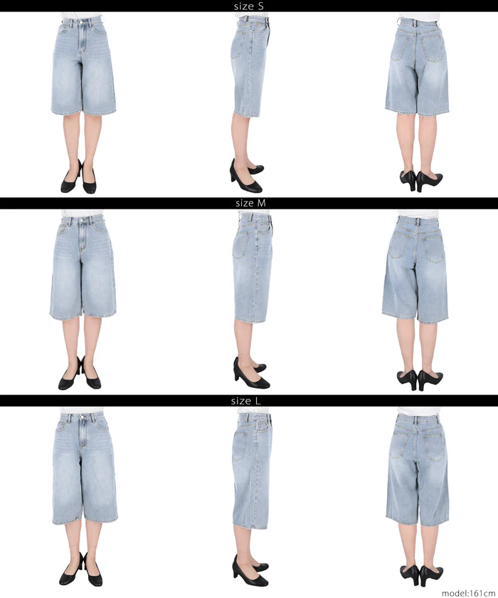 セール ★2990円→550円 デニムバミューダパンツ レディース メール便不可 - Image 9
