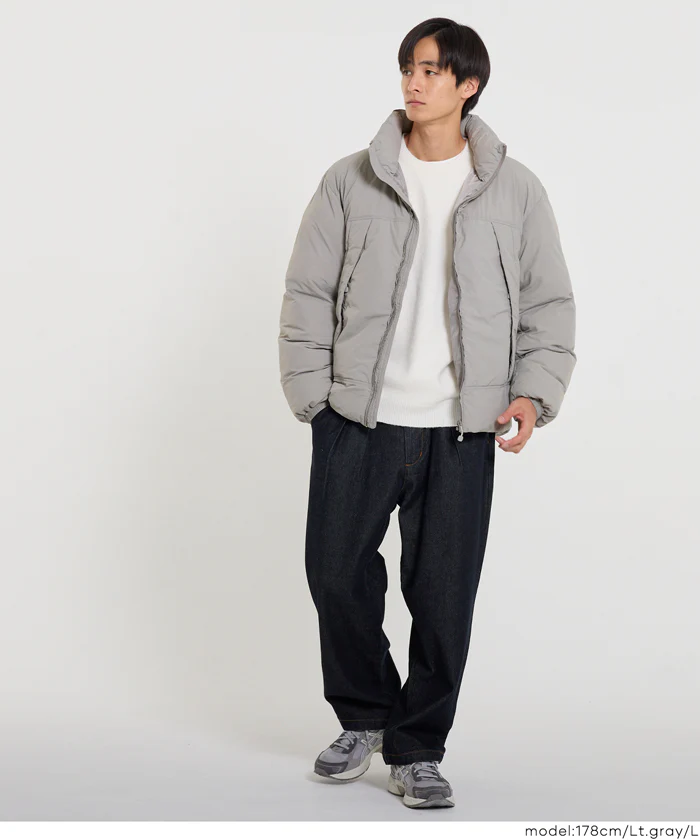 セール★5990円→2990円 スタンドスラッシュポケット中綿ジャケット メンズ メール便不可 - Image 2