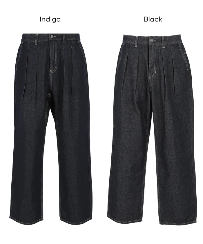 ツータックテーパードデニムパンツ メンズ メール便不可 - Image 13