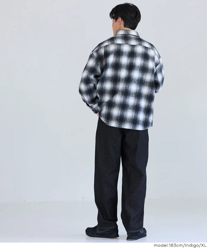 ツータックテーパードデニムパンツ メンズ メール便不可 - Image 5