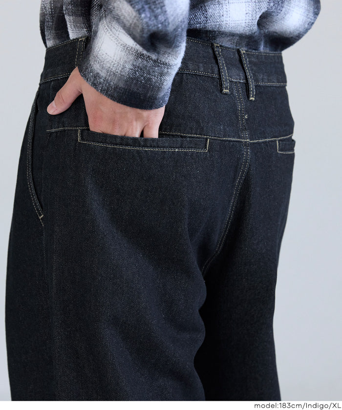 ツータックテーパードデニムパンツ メンズ メール便不可 - Image 6