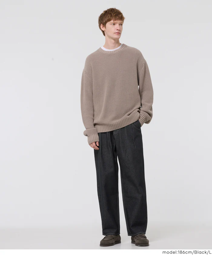 ツータックテーパードデニムパンツ メンズ メール便不可 - Image 7
