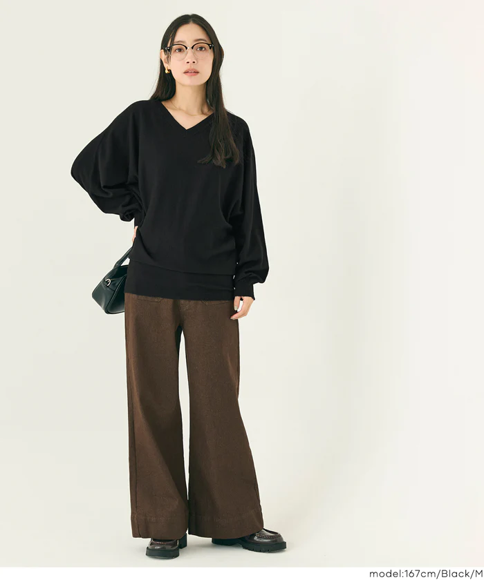 セール★2490円→990円Vネックニットチュニック レディース メール便可 - Image 7