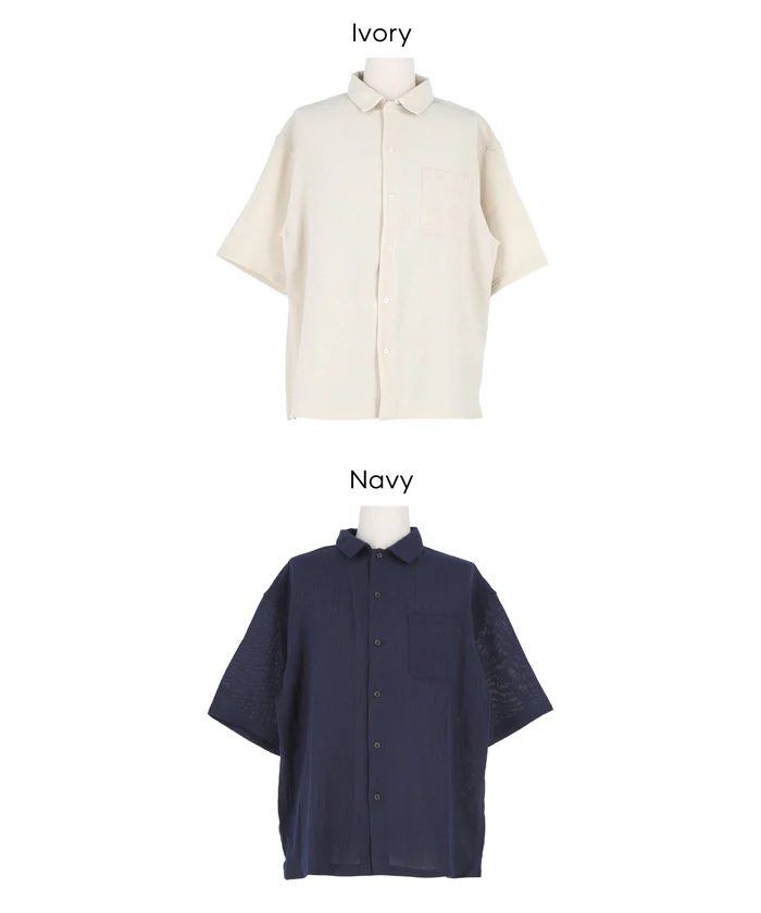 楊柳半袖シャツ メンズ メール便不可 - Image 13