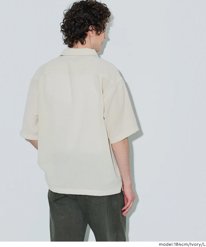 楊柳半袖シャツ メンズ メール便不可 - Image 5