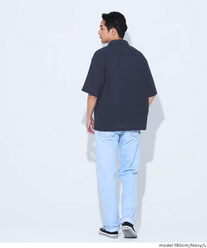 楊柳半袖シャツ メンズ メール便不可 - Image 8