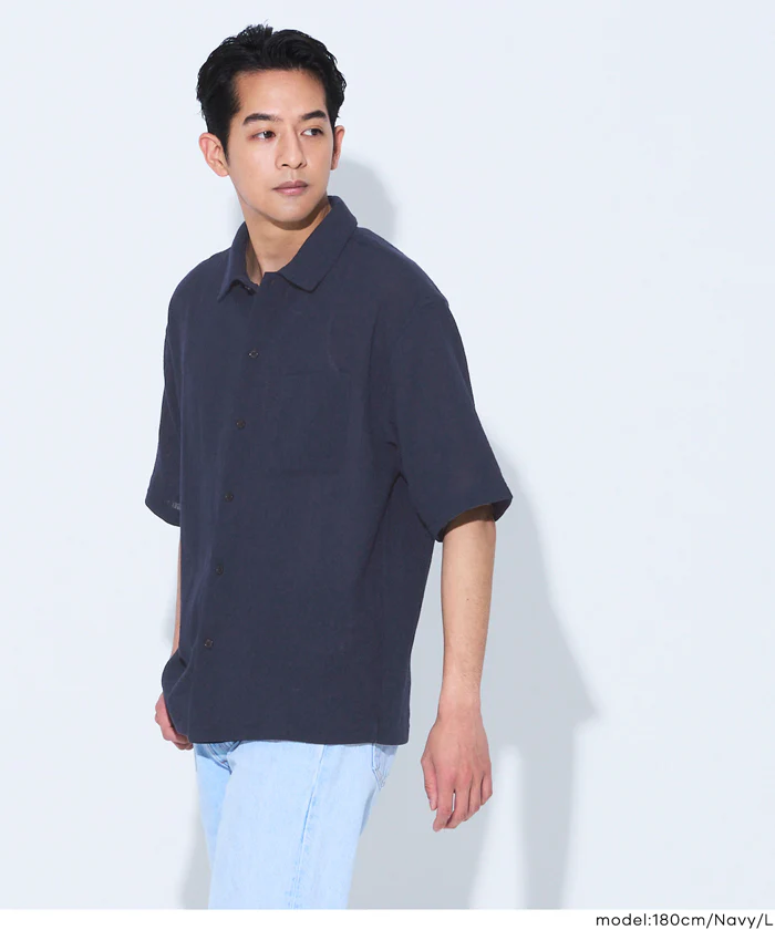 楊柳半袖シャツ メンズ メール便不可 - Image 9