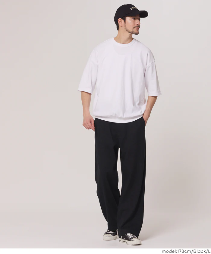 ツイルワイドストレートパンツ メンズ メール便不可 - Image 2