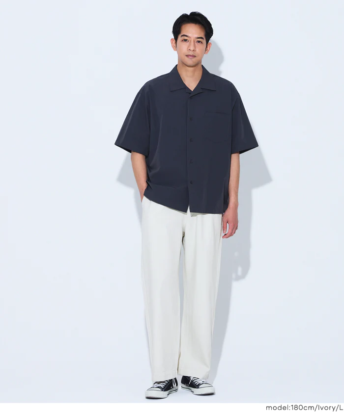 ツイルワイドストレートパンツ メンズ メール便不可 - Image 7