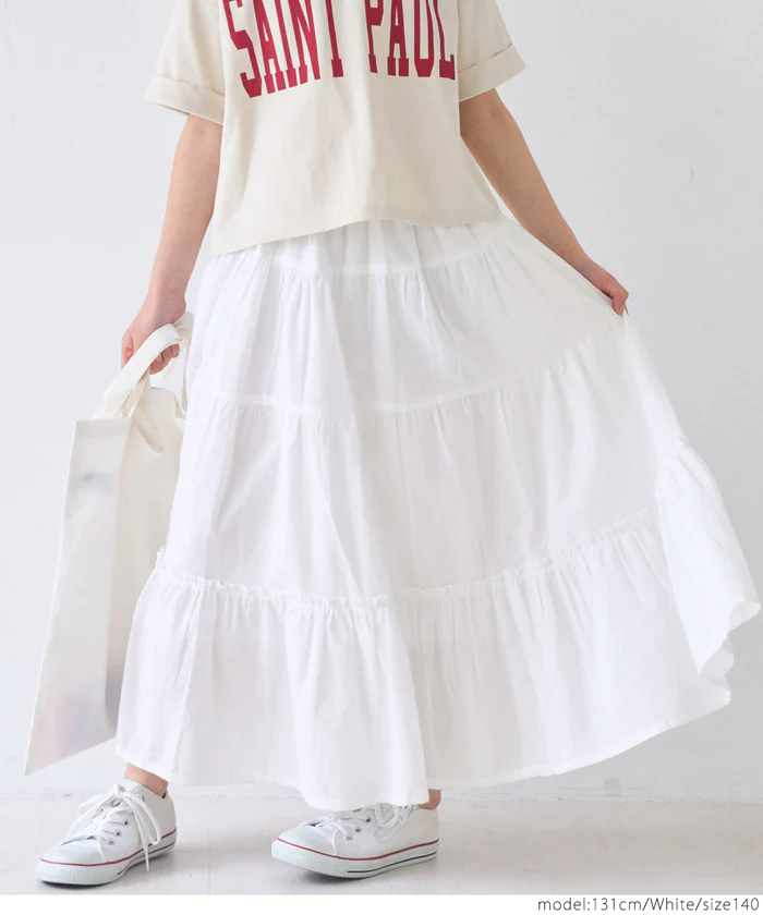 親子お揃いティアードスカート キッズ メール便不可 - Image 4