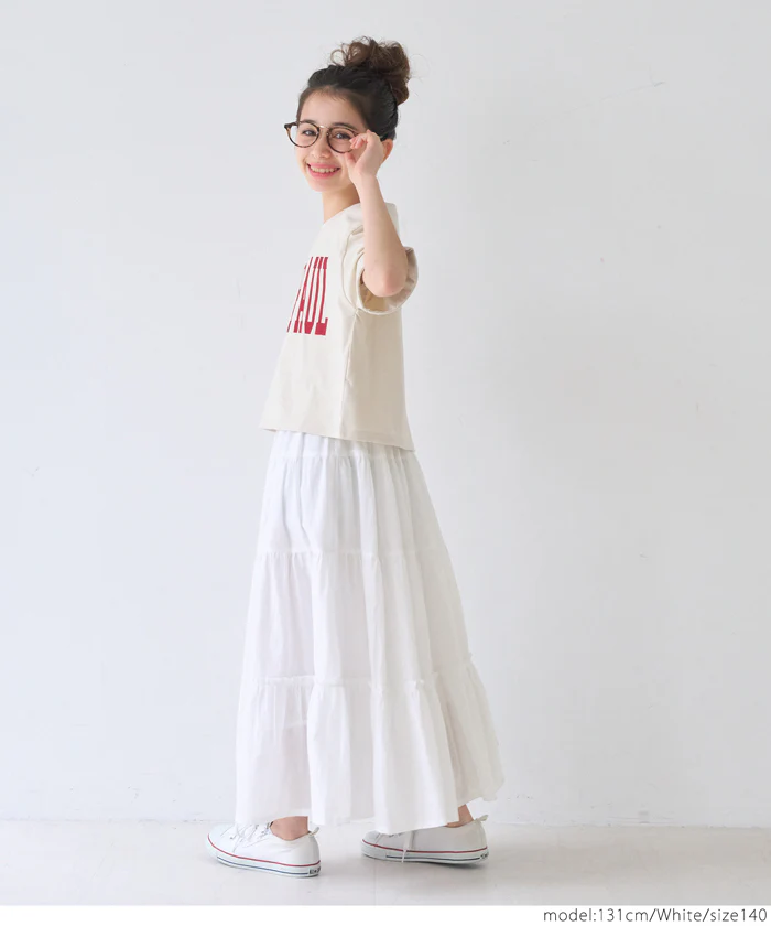 親子お揃いティアードスカート キッズ メール便不可 - Image 7