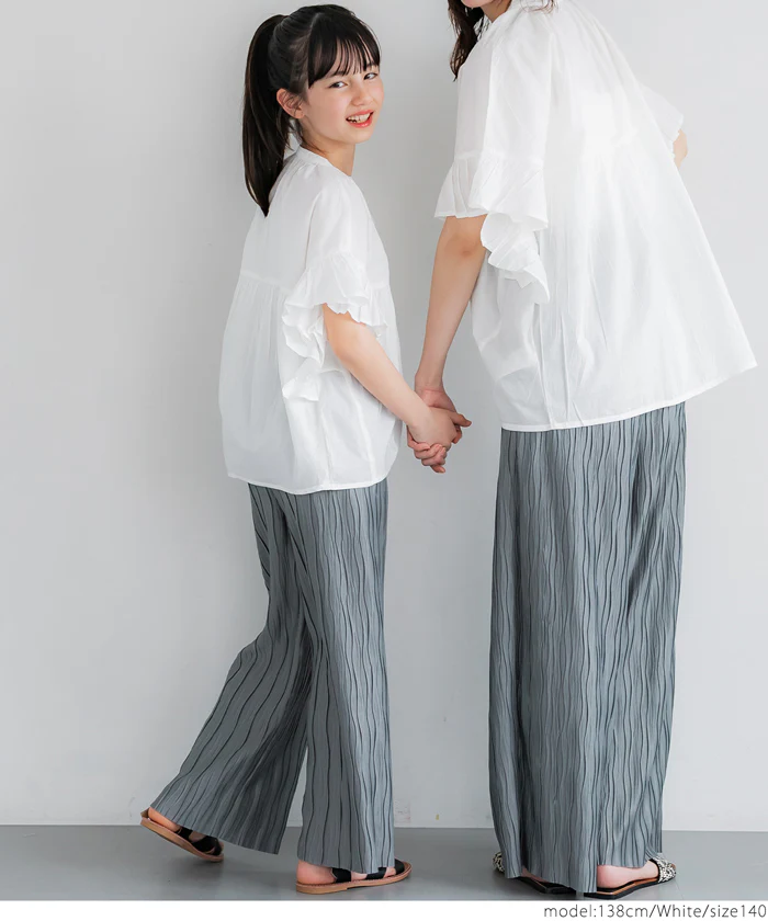 セール★1690円→1290円 親子お揃いガーゼ袖フリルブラウス キッズ メール便可 - Image 17