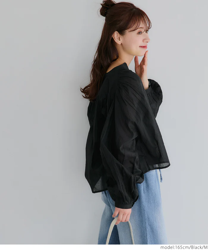 セール★2490円→990円 袖ボリュームクロップドシャツ レディース メール便可 - Image 13