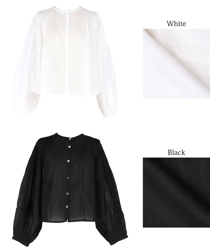 セール★2490円→990円 袖ボリュームクロップドシャツ レディース メール便可 - Image 16