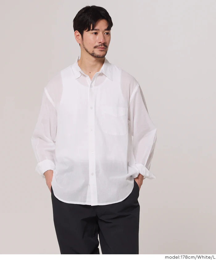 ガーゼシャツ メンズ メール便不可 - Image 5