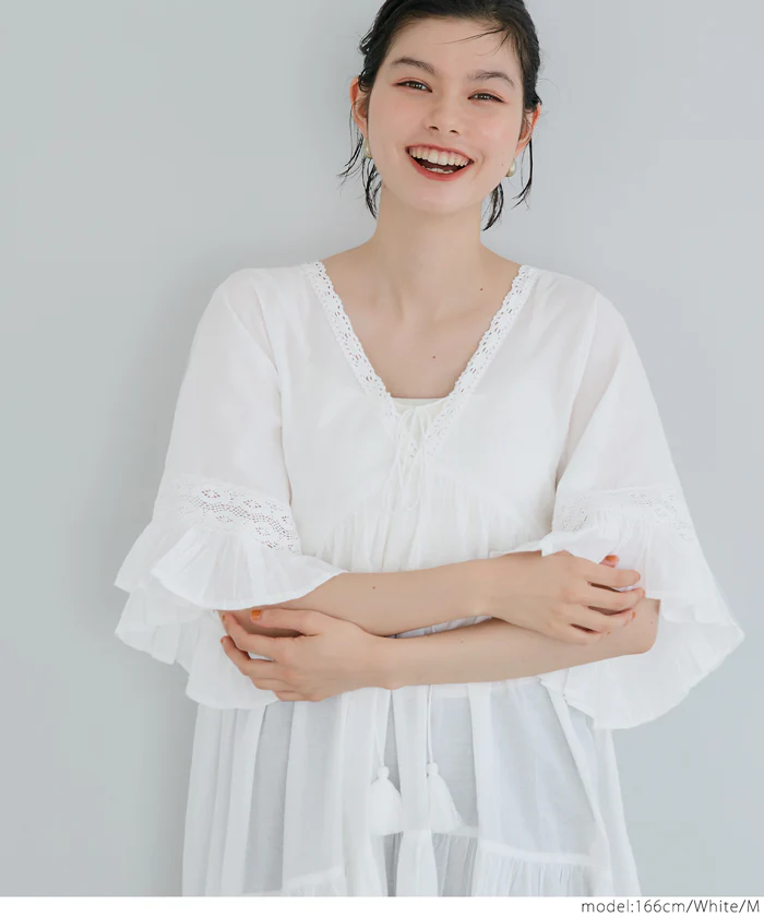 セール★3690円→2990円 Vネックレースワンピース レディース メール便不可 - Image 7