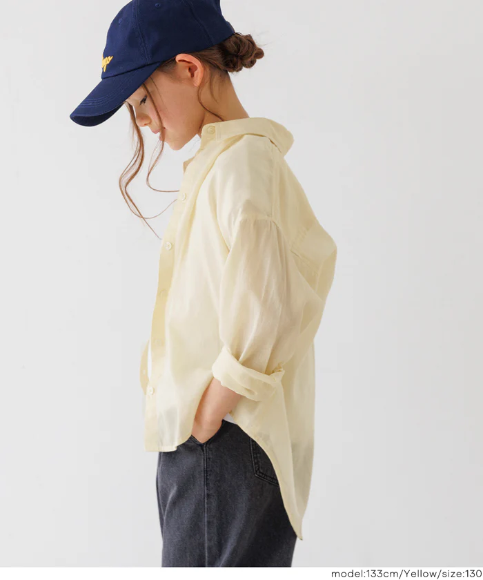 親子お揃いガーゼシャツ キッズ メール便可 - Image 14