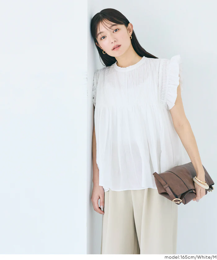 コットンギャザーブラウス レディース メール便不可 - Image 6