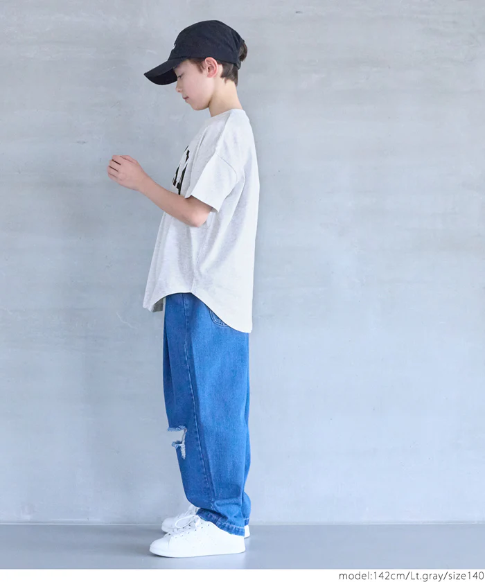 WEB限定セール ★990円→110円親子お揃いテールカットカレッジビッグTシャツ キッズ メール便可 - Image 8