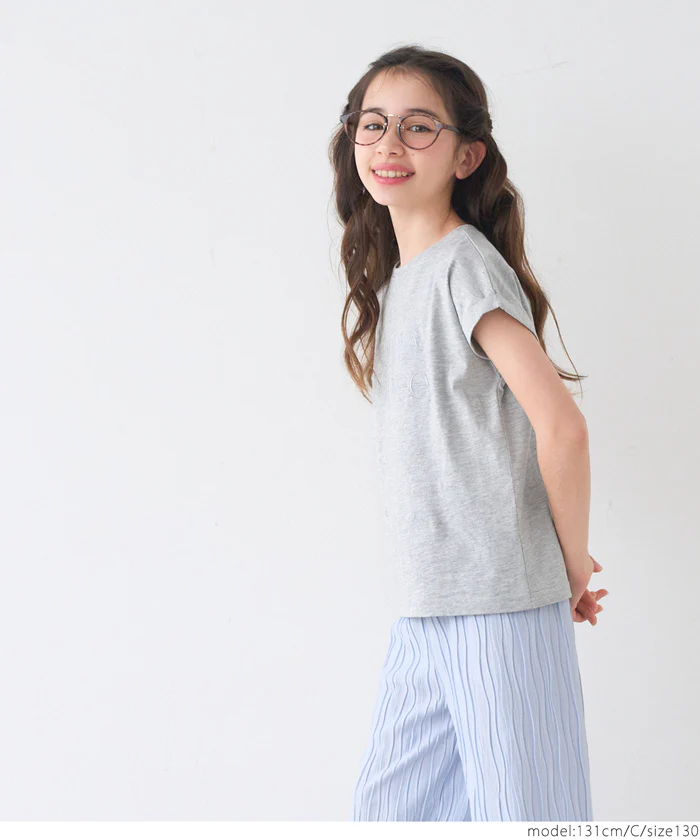 セール★790円→590円 フレンチスリーブロゴTシャツ キッズ メール便不可 - Image 3