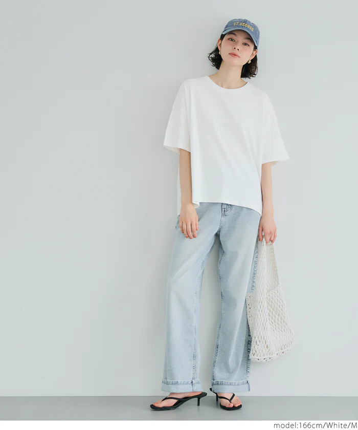 ラウンドヘムTシャツ レディース メール便不可 - Image 2
