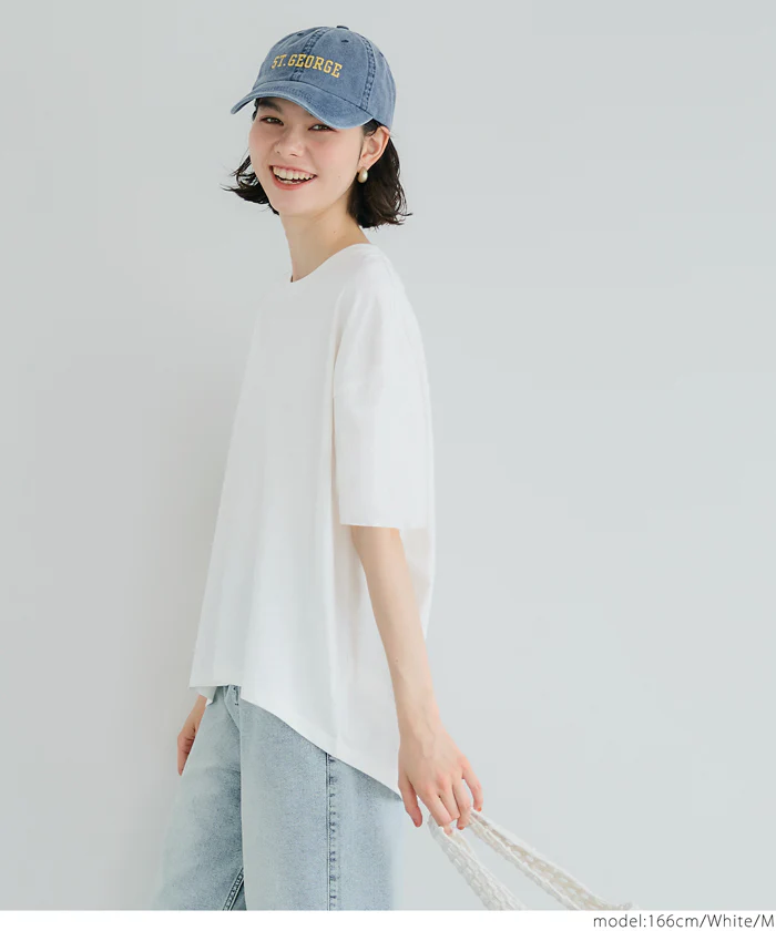 ラウンドヘムTシャツ レディース メール便不可 - Image 3