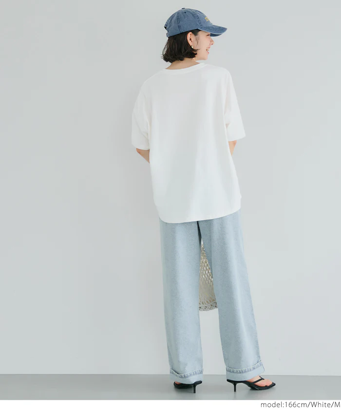 ラウンドヘムTシャツ レディース メール便不可 - Image 4