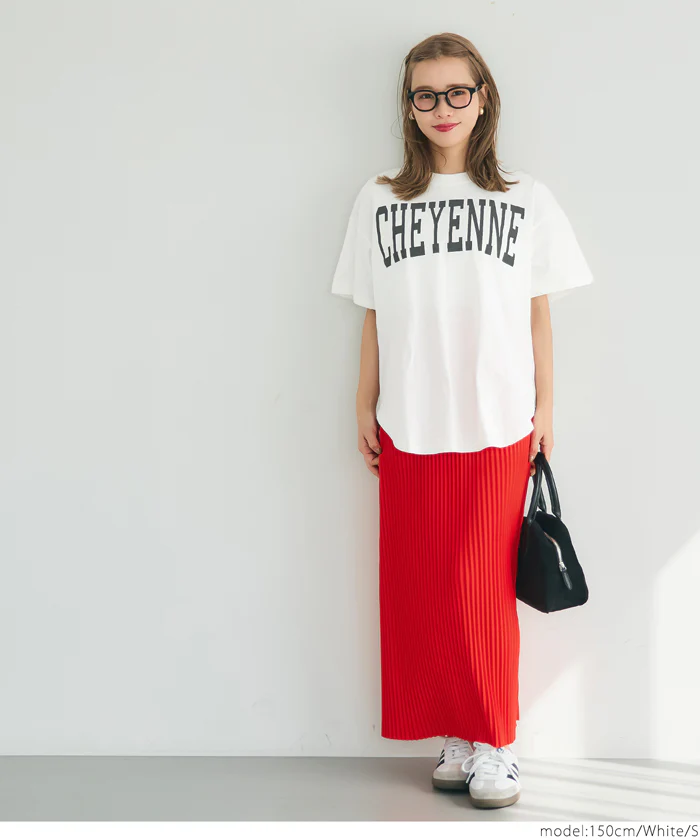 セール★1290円→990円 テールカットカレッジビッグTシャツ レディース メール便不可 - Image 3