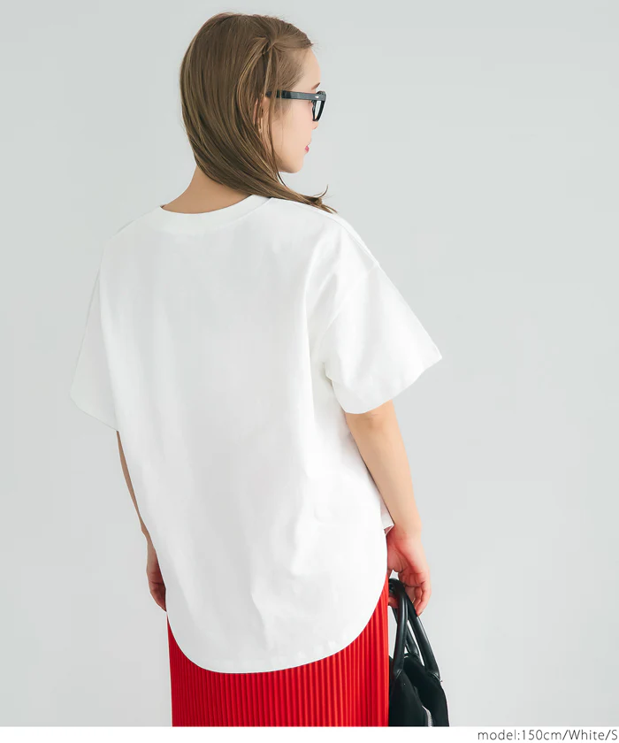 セール★1290円→990円 テールカットカレッジビッグTシャツ レディース メール便不可 - Image 4