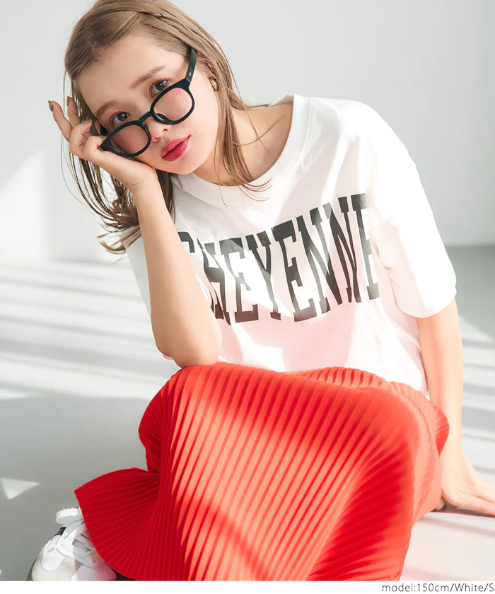 セール★1290円→990円 テールカットカレッジビッグTシャツ レディース メール便不可 - Image 6