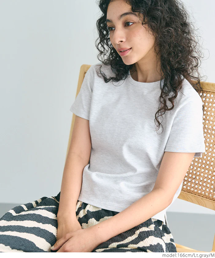 コットンスムースコンパクトTシャツ レディース メール便不可 - Image 14