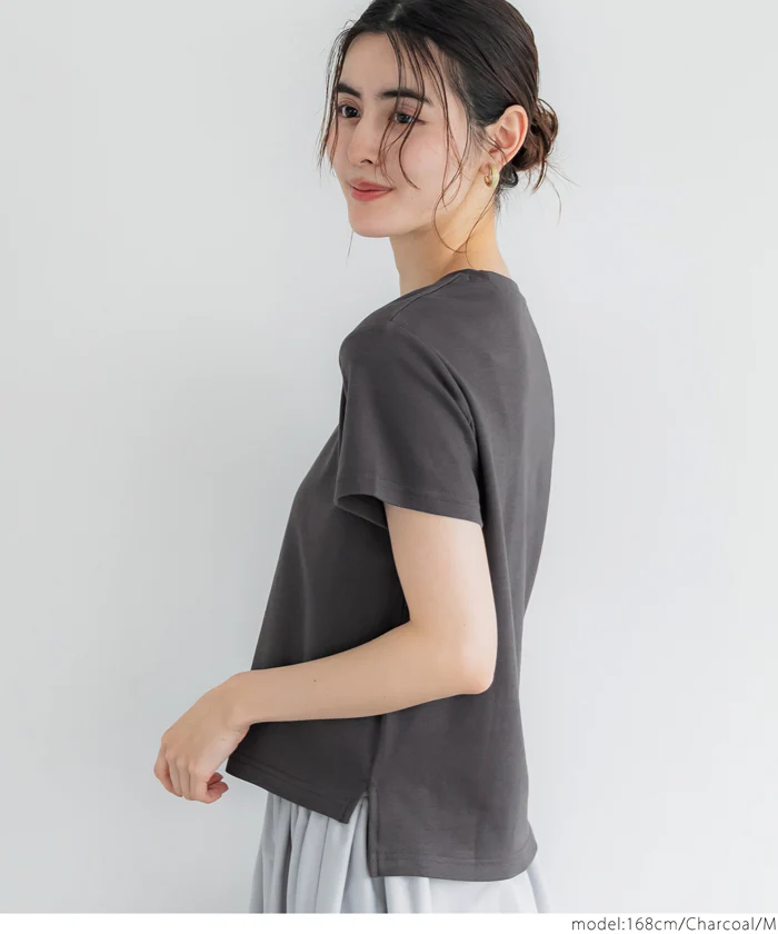 コットンスムースコンパクトTシャツ レディース メール便不可 - Image 16