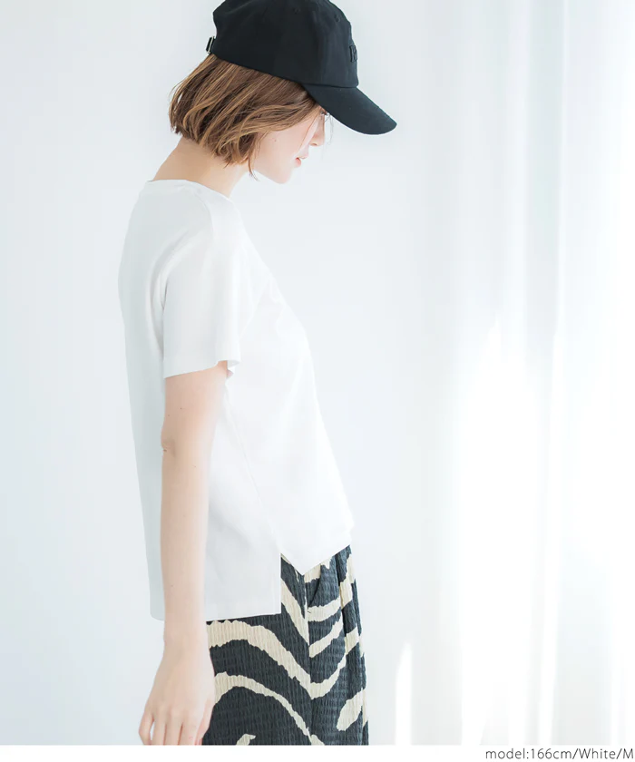 コットンスムースコンパクトTシャツ レディース メール便不可 - Image 4