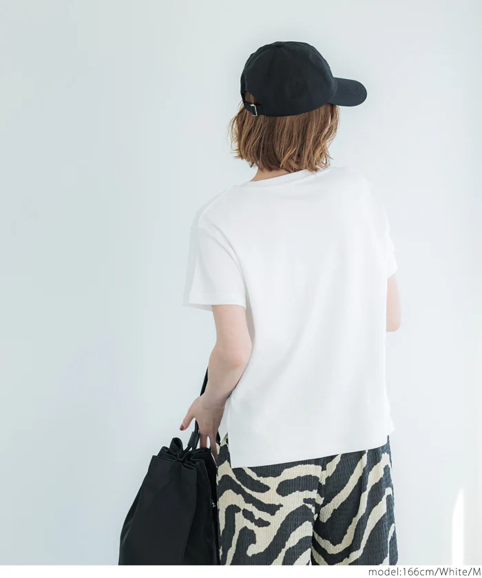 コットンスムースコンパクトTシャツ レディース メール便不可 - Image 5