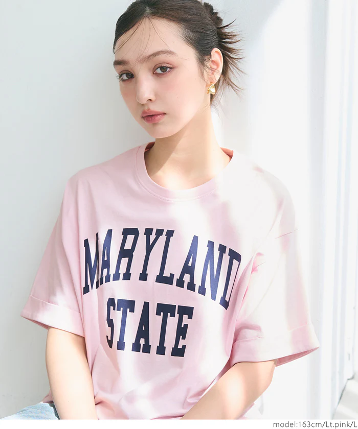 セール★990円→550円 クロップド丈ロールアッププリントTシャツ レディース メール便不可 - Image 9