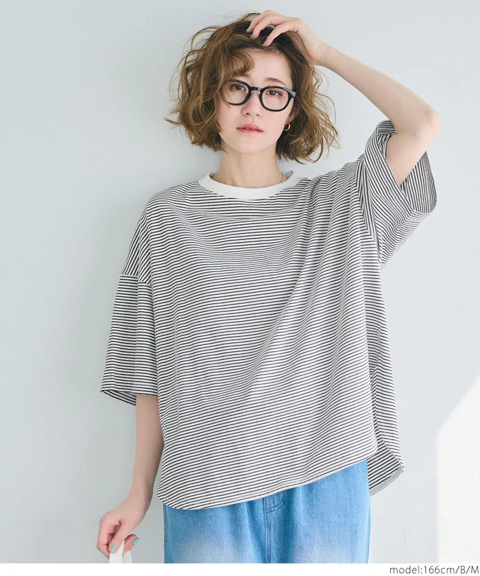 セール★1290円→550円 OE天竺5部袖ビッグTシャツ レディース メール便可 - Image 14
