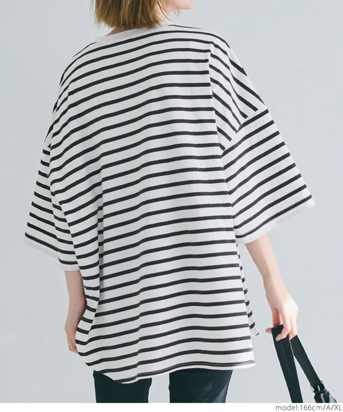 セール★1290円→550円 OE天竺5部袖ビッグTシャツ レディース メール便可 - Image 5