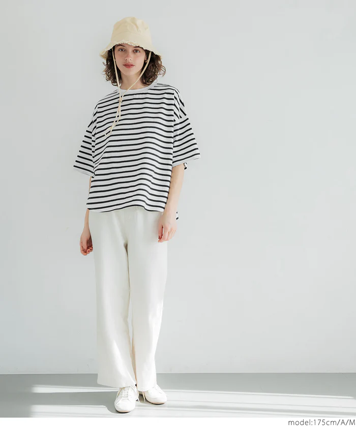 セール★1290円→550円 OE天竺5部袖ビッグTシャツ レディース メール便可 - Image 8
