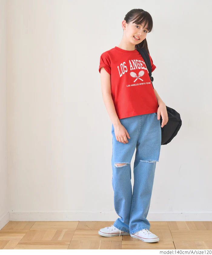 セール★790円→590円 親子お揃いアソートデザインクルーネックTシャツ キッズ メール便不可 - Image 3