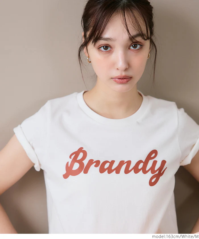 セール★990円→550円 OE天竺コンパクトロゴプリントTシャツ レディース メール便可 - Image 5
