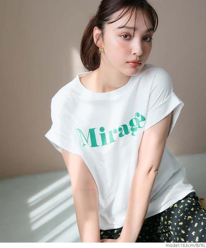 セール★990円→550円 フレンチスリーブロゴプリントTシャツ レディース メール便不可 - Image 12