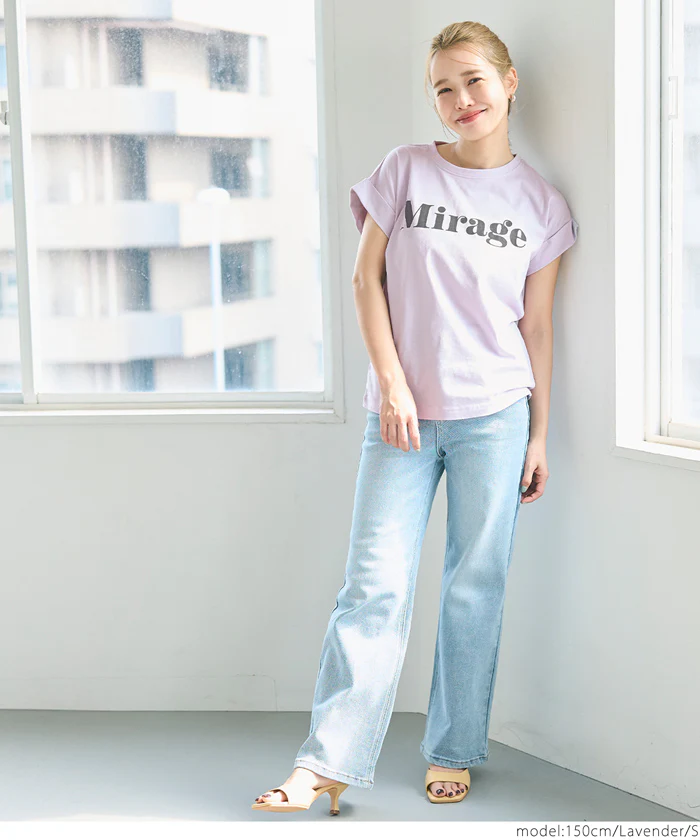 セール★990円→550円 フレンチスリーブロゴプリントTシャツ レディース メール便不可 - Image 15
