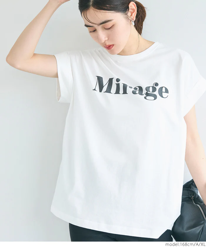 セール★990円→550円 フレンチスリーブロゴプリントTシャツ レディース メール便不可 - Image 4