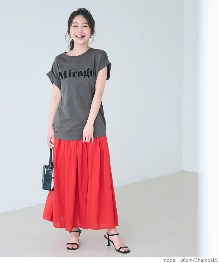 セール★990円→550円 フレンチスリーブロゴプリントTシャツ レディース メール便不可 - Image 6